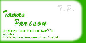 tamas parison business card